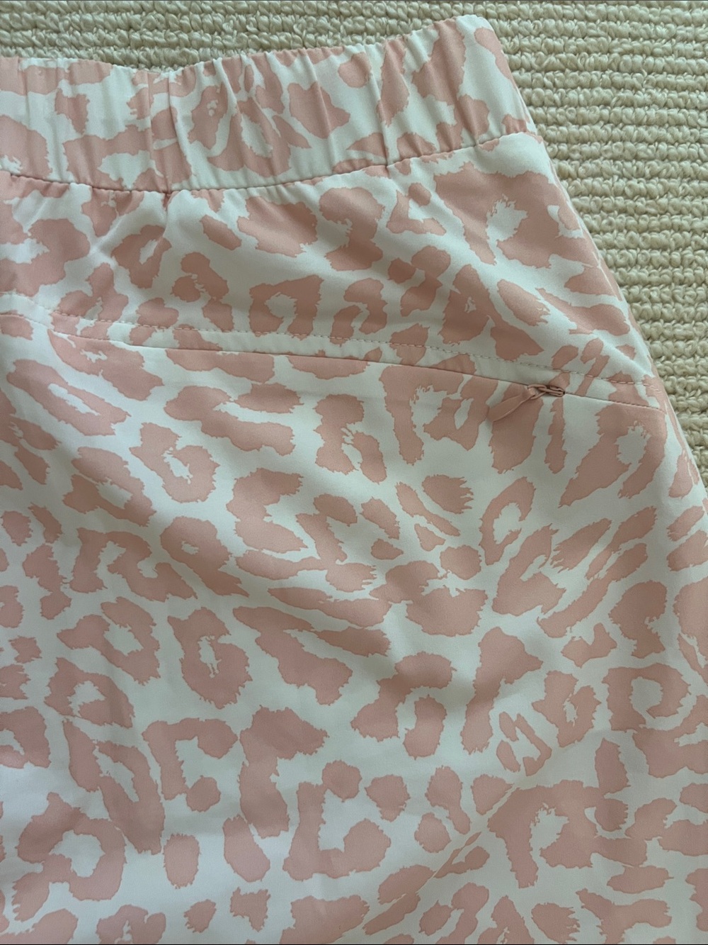 Chico's Pink Leopard-Print Drawstring Mini Skirt - Picture 6 of 11